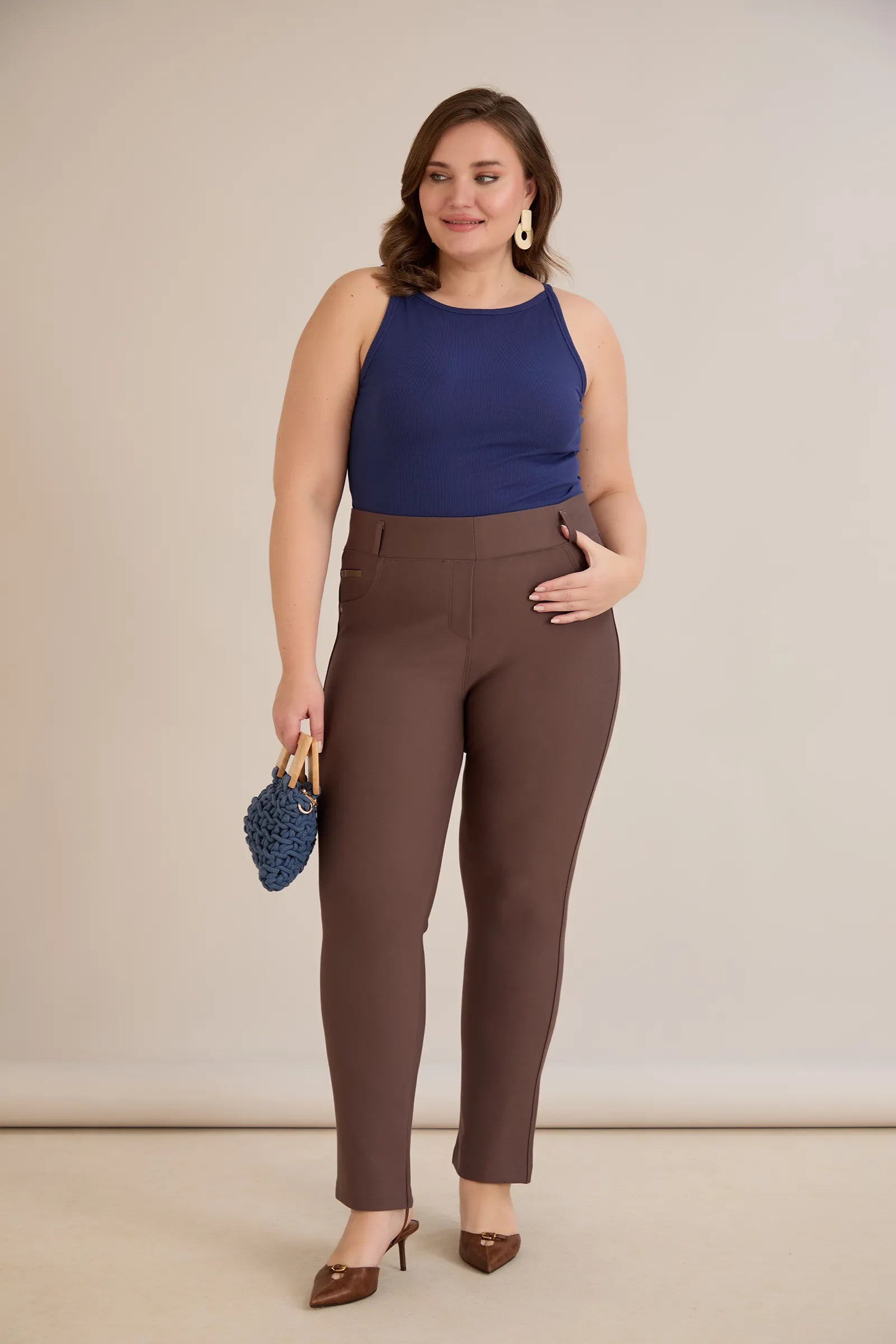 Figurformende Hose Borisa – Nerz – Nerz