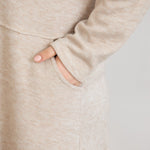 Elegante Strickjacke mit Lurex – offen und mit Taschen - Beige – Beige
