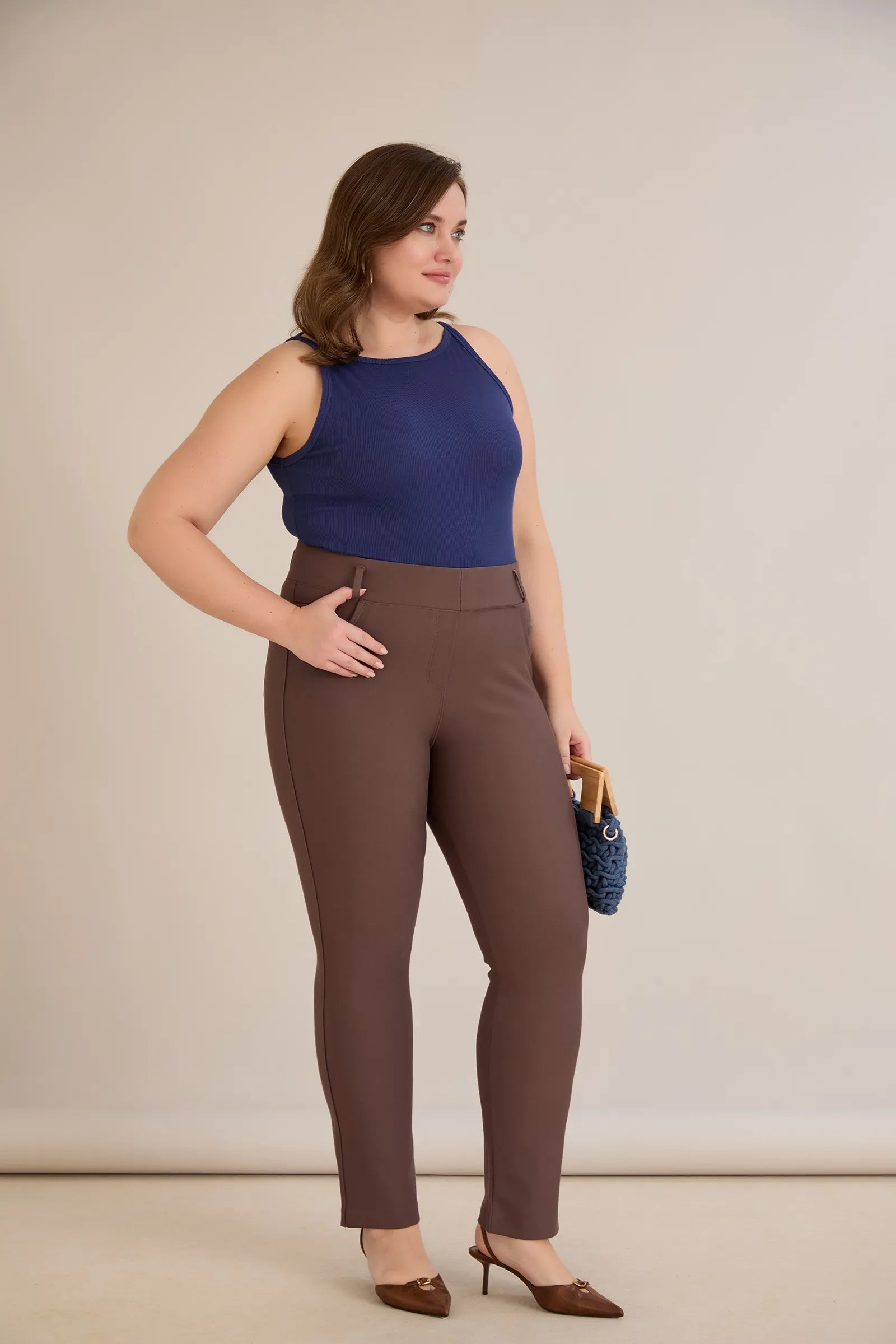 Figurformende Hose Borisa – Nerz – Nerz