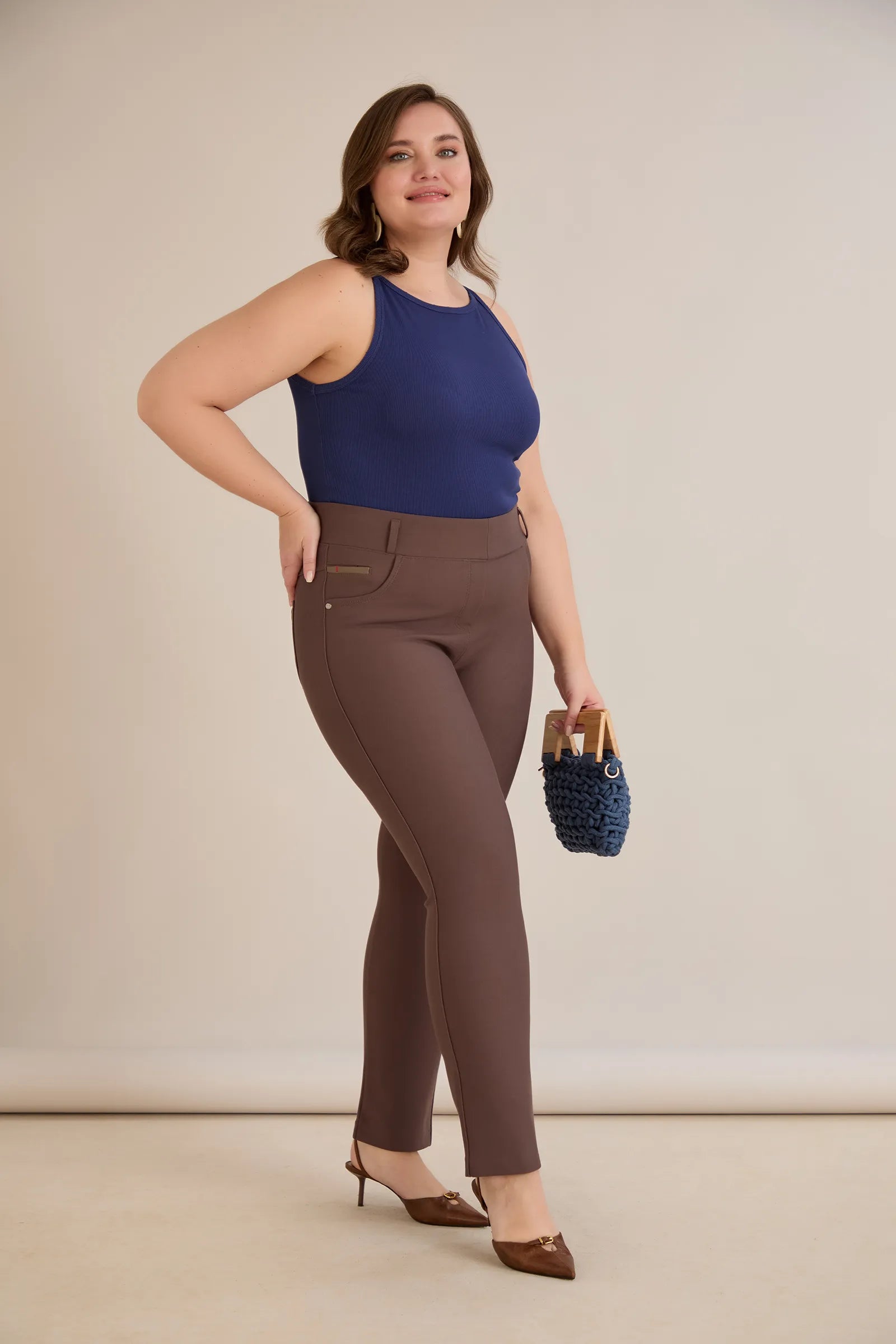 Figurformende Hose Borisa – Nerz – Nerz