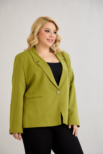 Elegante und moderne Jacke mit Futter - Pistazie