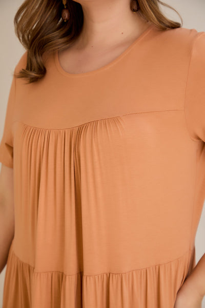 Sommerkleid aus Ecovero-Viskose - Orange - 10118