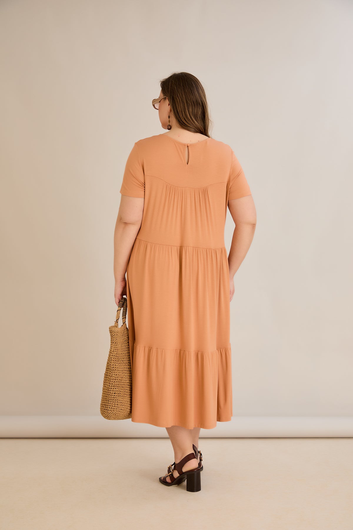 Sommerkleid aus Ecovero-Viskose - Orange - 10118