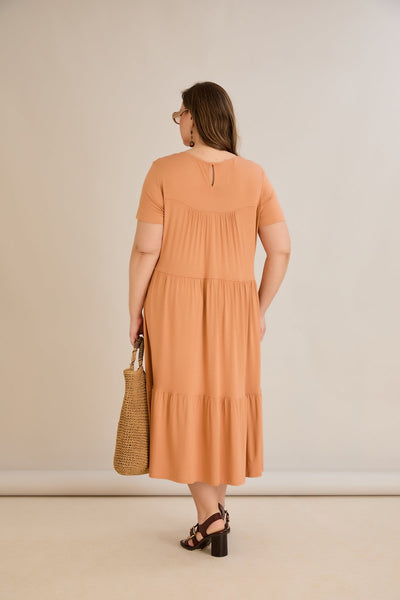 Sommerkleid aus Ecovero-Viskose - Orange - 10118