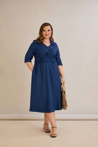 Kleid mit attraktivem Design - Blau