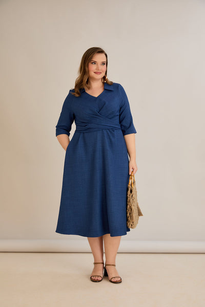 Kleid mit attraktivem Design - Blau