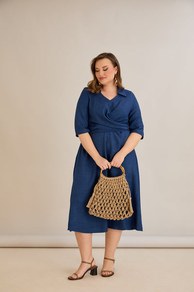 Kleid mit attraktivem Design - Blau