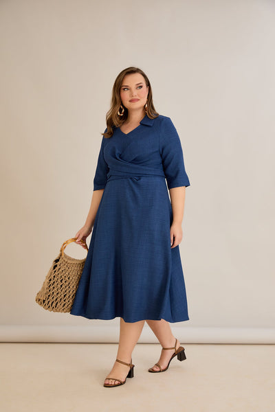 Kleid mit attraktivem Design - Blau