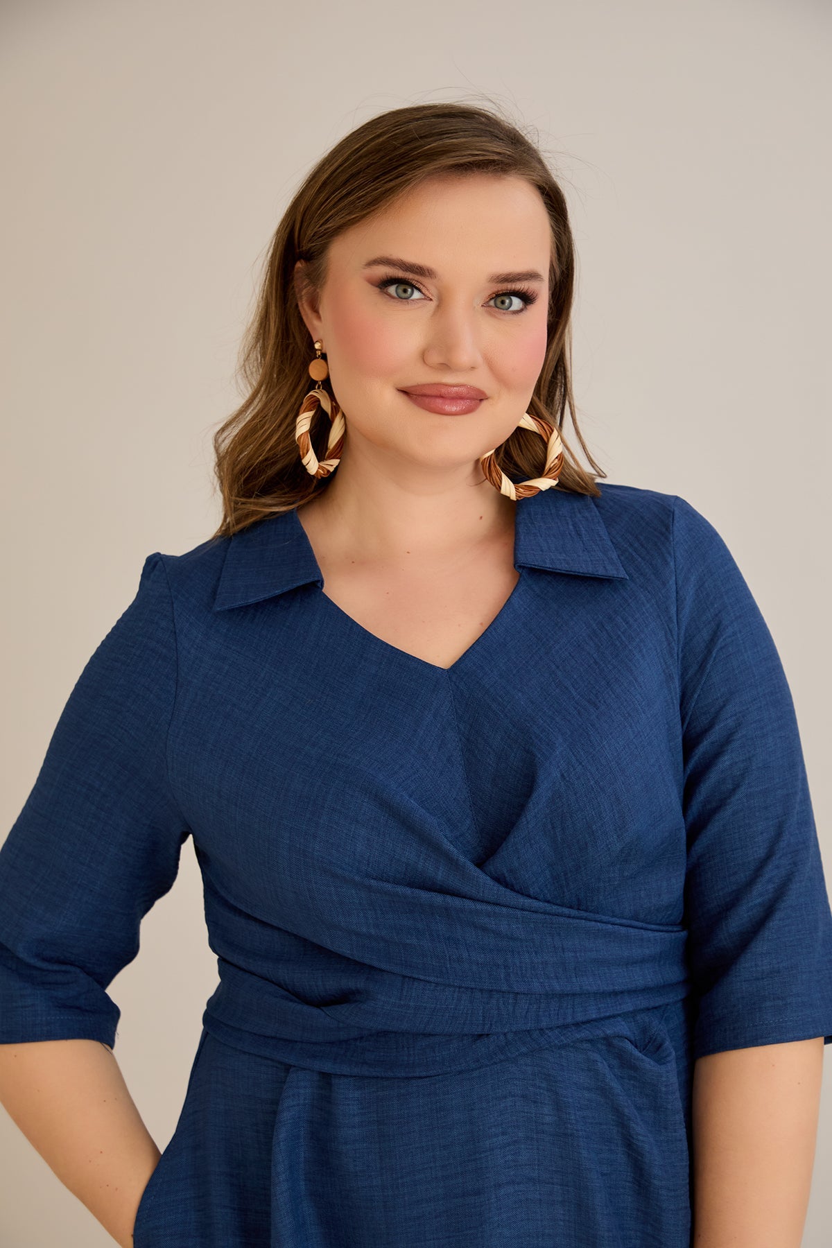 Kleid mit attraktivem Design - Blau