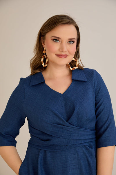 Kleid mit attraktivem Design - Blau