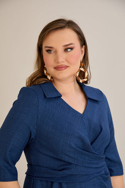 Kleid mit attraktivem Design - Blau