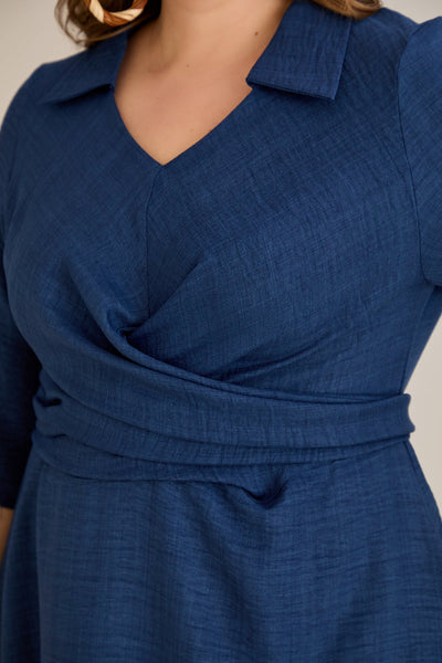 Kleid mit attraktivem Design - Blau