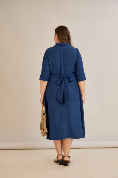 Kleid mit attraktivem Design - Blau