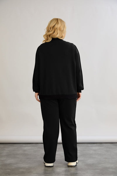 Zweiteiliges Outfit für den Alltag - Schwarz