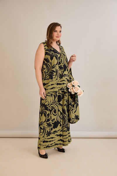 Set aus 2 Teilen, weite Hose + Top - 10131