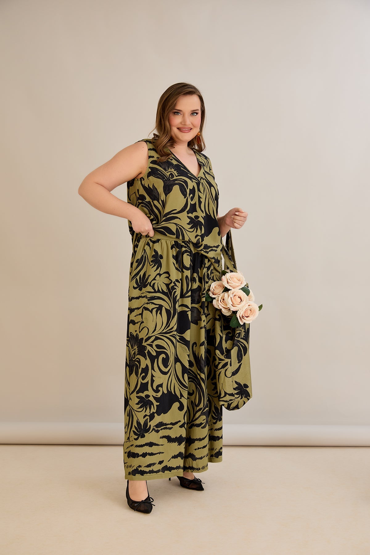 Set aus 2 Teilen, weite Hose + Top - 10131