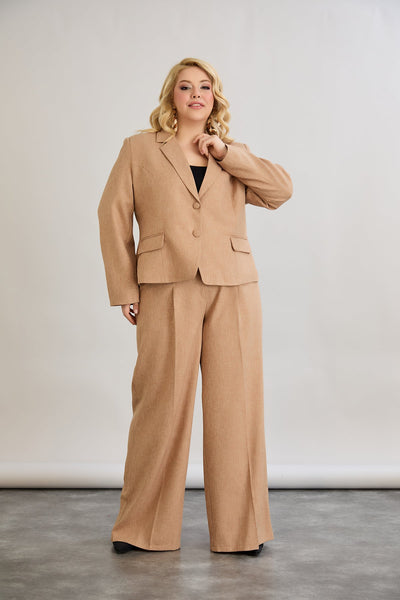 Moderne kurze Jacke - Mocca