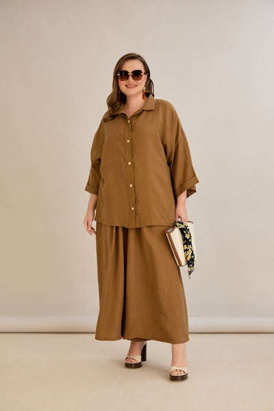 Set aus Tencel 2-teilig Hose + Hemd - 10593