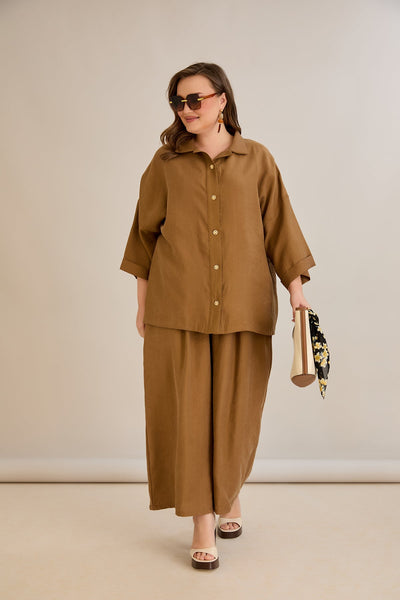 Set aus Tencel 2-teilig Hose + Hemd - 10593