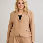 Moderne kurze Jacke - Mocca