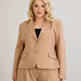 Moderne kurze Jacke - Mocca