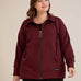 Sweatjacke mit Reißverschluss und Taschen - Bordeaux