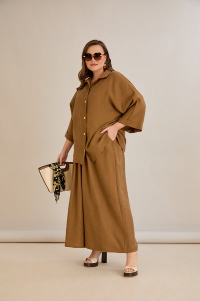 Set aus Tencel 2-teilig Hose + Hemd - 10593