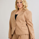 Moderne kurze Jacke - Mocca