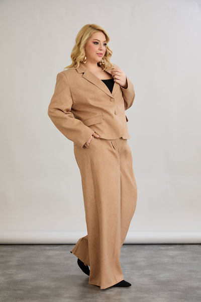 Moderne kurze Jacke - Mocca