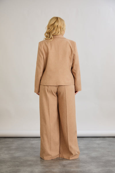 Moderne kurze Jacke - Mocca