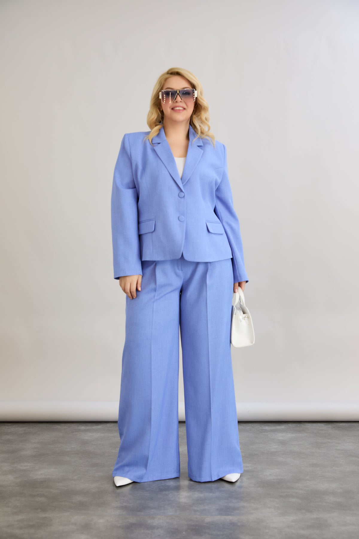 Moderne kurze Jacke - Blau