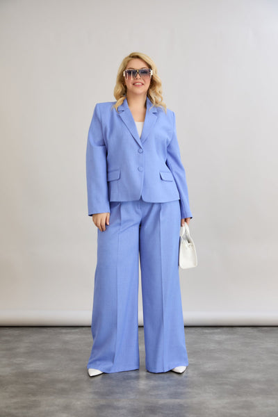 Moderne kurze Jacke - Blau
