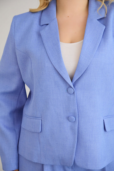 Moderne kurze Jacke - Blau