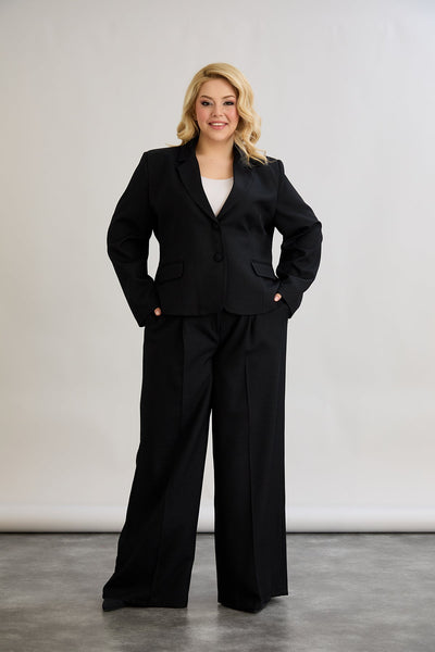 Moderne Kurzjacke  - Schwarz