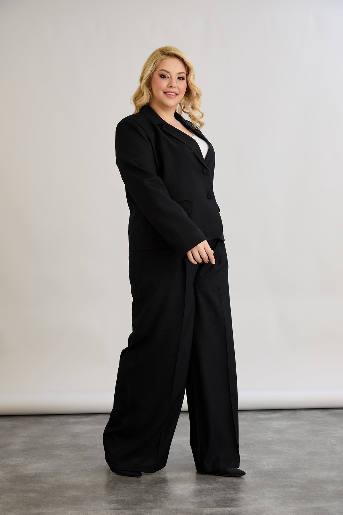 Moderne Kurzjacke  - Schwarz