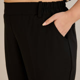 Leichte, elastische Sommerhose - Schwarz – Schwarz