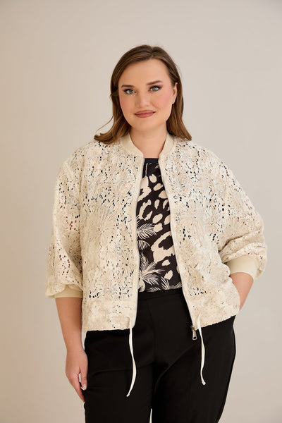 Leichte Baumwolljacke mit floraler Stickerei - 10713
