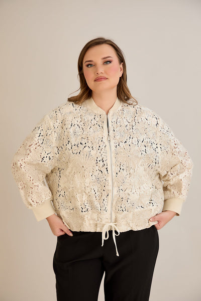 Leichte Baumwolljacke mit floraler Stickerei - 10713