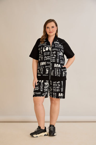 Baumwollset mit aufgedrucktem Schriftzug