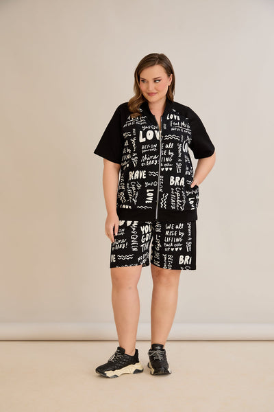 Baumwollset mit aufgedrucktem Schriftzug