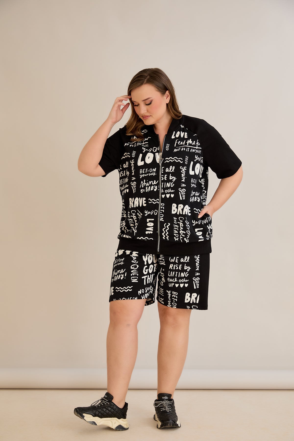 Baumwollset mit aufgedrucktem Schriftzug