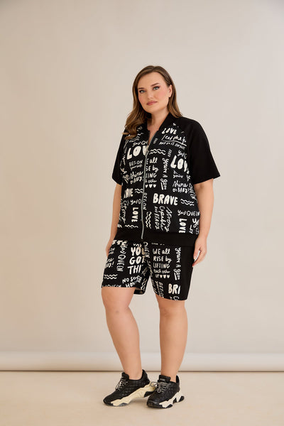 Baumwollset mit aufgedrucktem Schriftzug