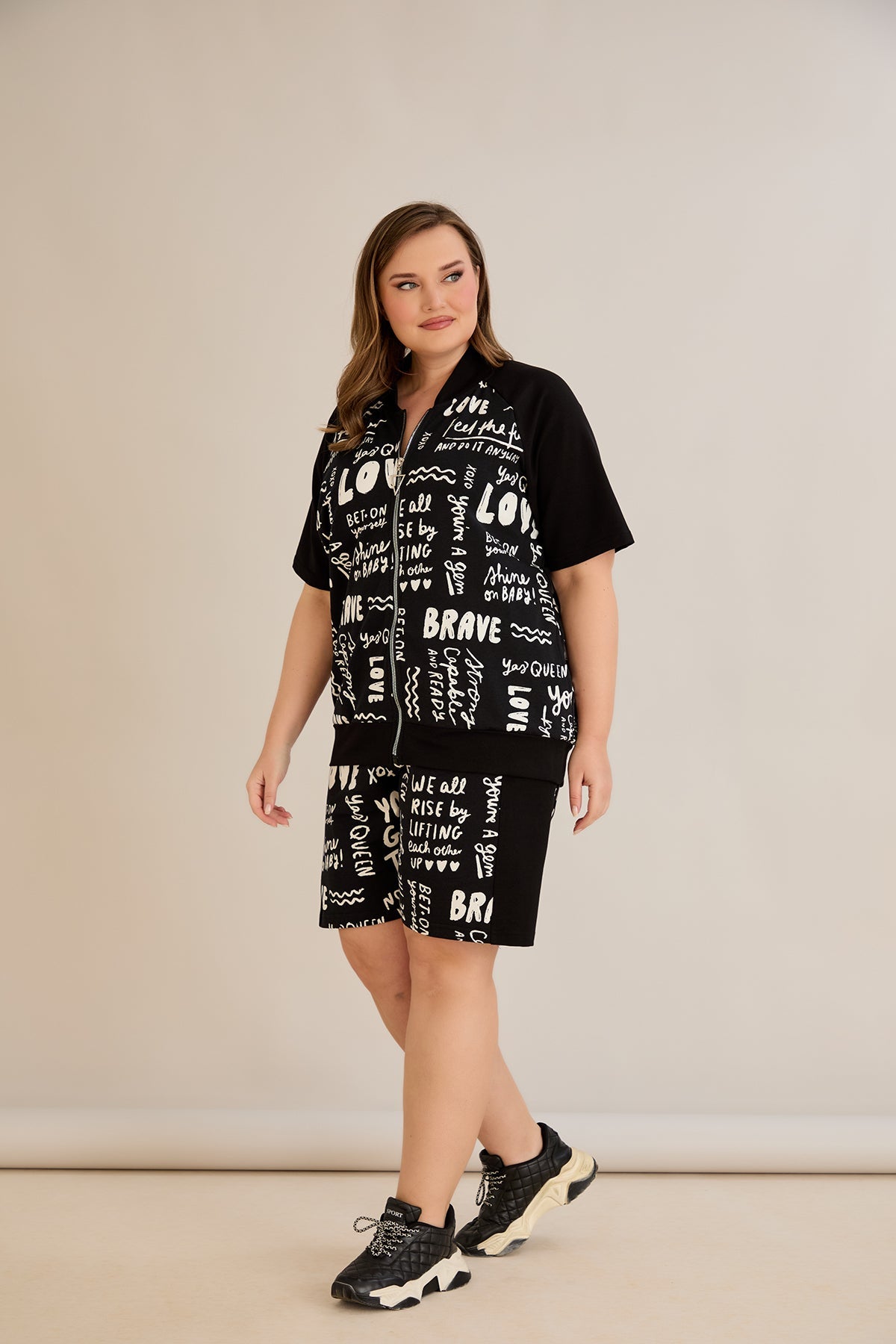 Baumwollset mit aufgedrucktem Schriftzug