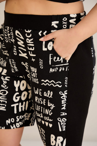 Baumwollset mit aufgedrucktem Schriftzug