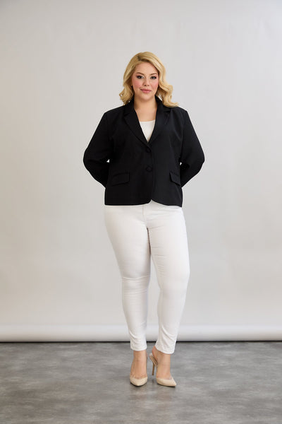 Moderne Kurzjacke  - Schwarz