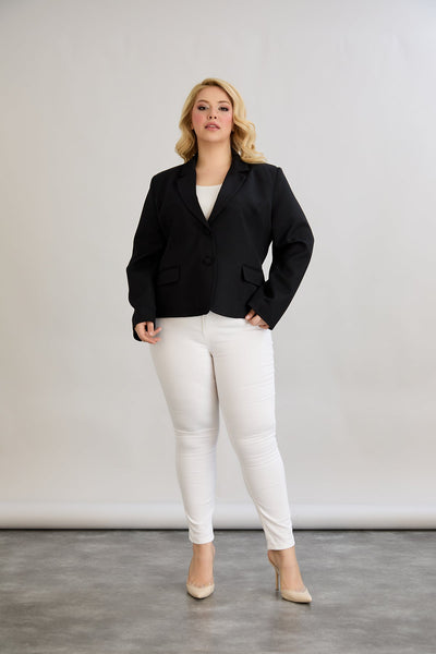 Moderne Kurzjacke  - Schwarz