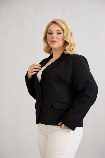 Moderne Kurzjacke  - Schwarz