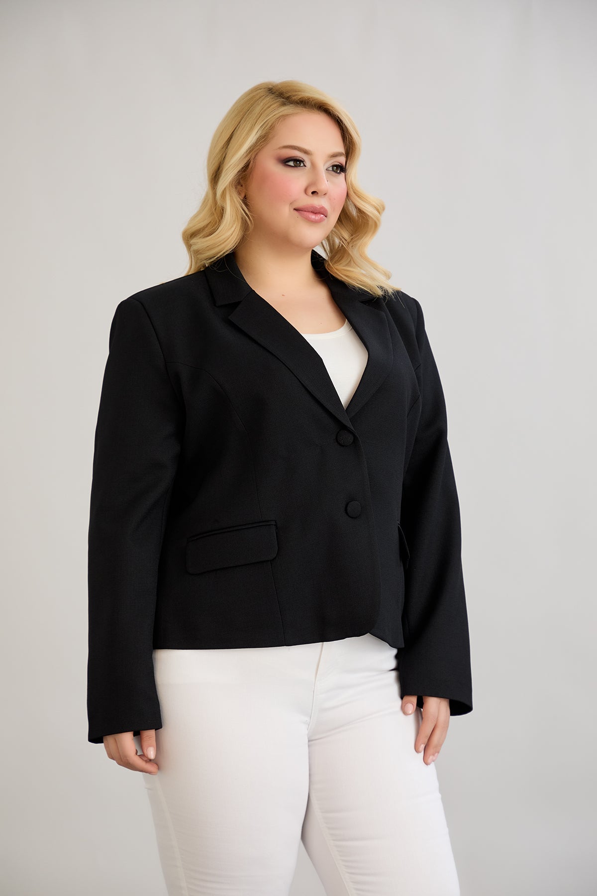 Moderne Kurzjacke  - Schwarz