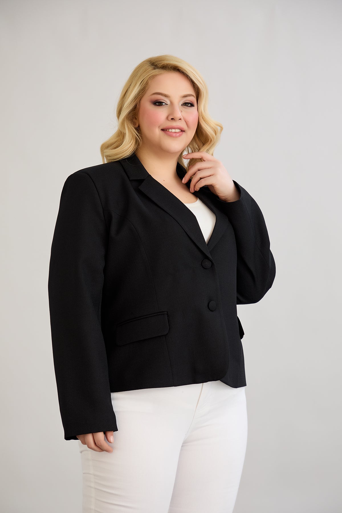 Moderne Kurzjacke  - Schwarz