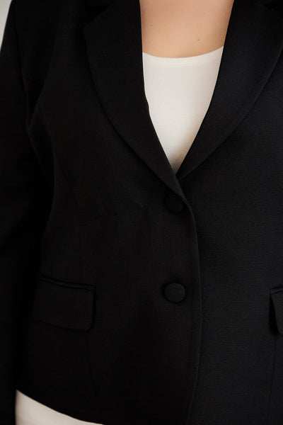 Moderne Kurzjacke  - Schwarz